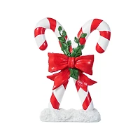 Glitzhome® 10" Christmas Resin Candy Cane Table Decor