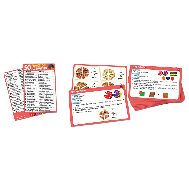 Junior Learning® 50 Fraction Activities Learning Set