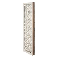 White Wood Farmhouse Room Divider Screen, 72" x 54" x 1"