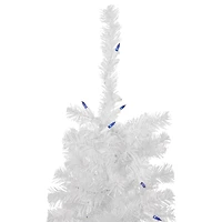 3ft. Pre-Lit Woodbury White Pine Slim Artificial Christmas Tree, Blue Lights