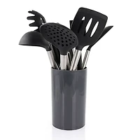 MegaChef Gray Silicone & Stainless Steel Cooking Utensils Set, 14ct.