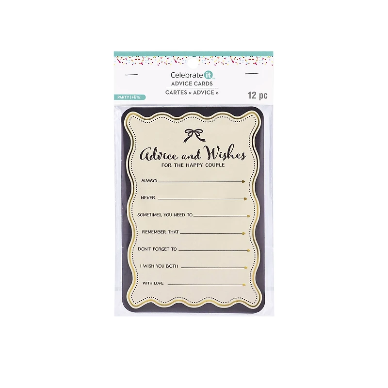 12 Packs: 12 ct. (144 total) Wedding Advice Cards by Celebrate It™