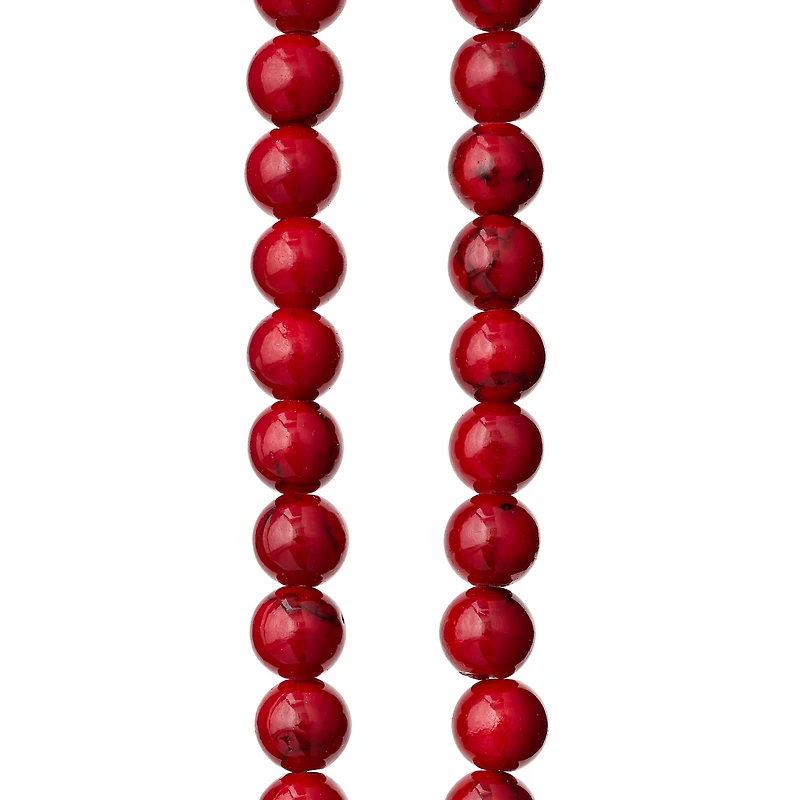12 Pack: Red Quartz Round Beads, 6mm by Bead Landing™