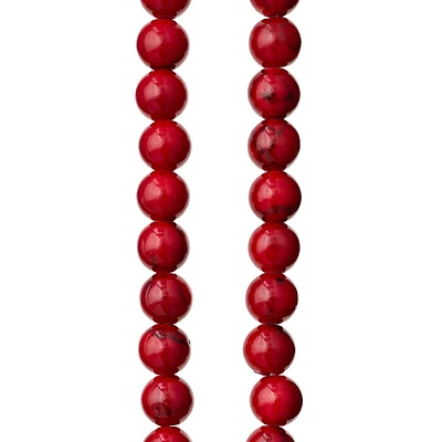 12 Pack: Red Quartz Round Beads, 6mm by Bead Landing™
