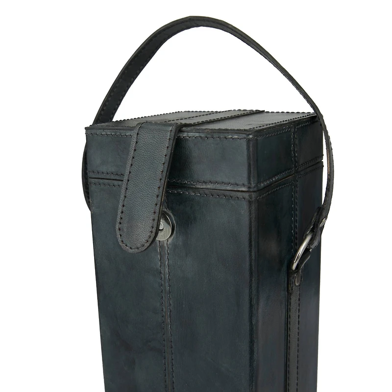 Blue Modern Wine Holder, 5" x 5" x 19"