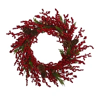 2.8ft. Cypress Berry & Pinecone Wreath
