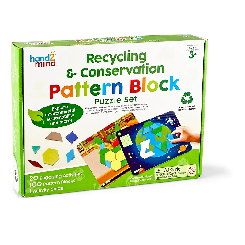 Hand2mind® Recycling & Conservation Pattern Block Puzzle Set