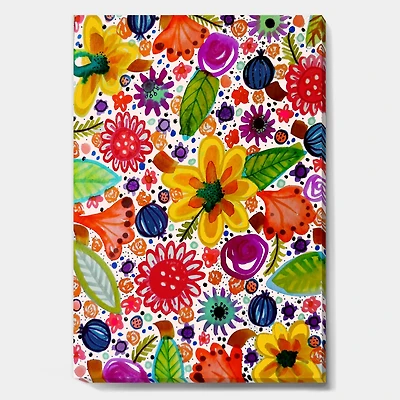 Designart - Handpainted Colorful Spring Flowers