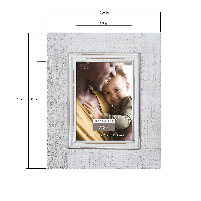 Expressions™ 5" x 7" White Wash Frame by Studio Décor®