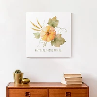 Happy Fall To One And All Canvas Wall Art