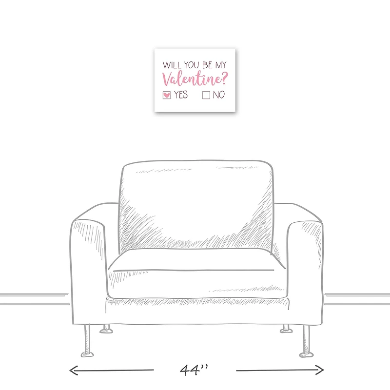 Be My Valentine Choice 11" x 14" Canvas Wall Art