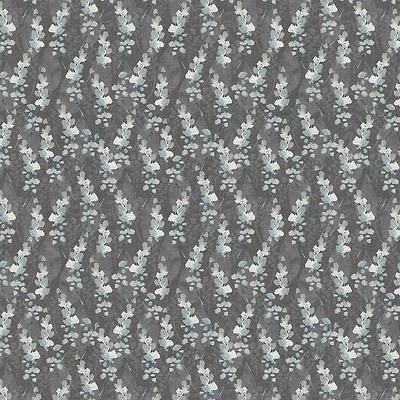 Fabric Editions Gray Motini Vines Cotton Fabric