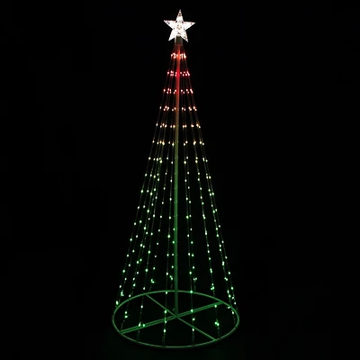 6ft. LED Color Changing Multiple Function Outdoor Show Cone Tree