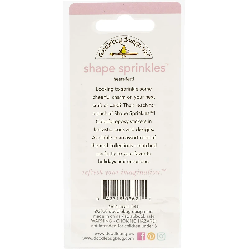 Doodlebug Design Inc.™ Sprinkles™ Hey Cupcake Heart-Fetti Adhesive Enamel Shapes