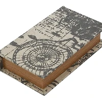 World Map Wooden Traditional Book Box Set