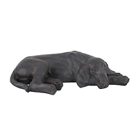 Black Modern farmhouse Dog Garden Sculpture, 23" x 13" x 6"