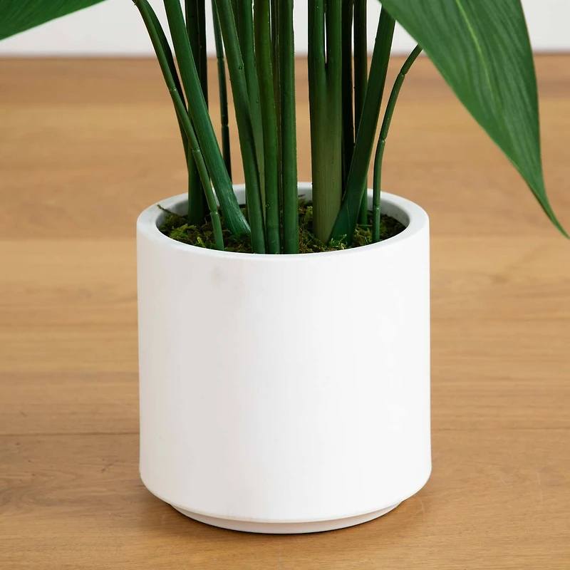 3.5ft. Sky Bird Tree in White Decorative Planter