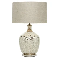 27" Silver Glass Glam Table Lamp