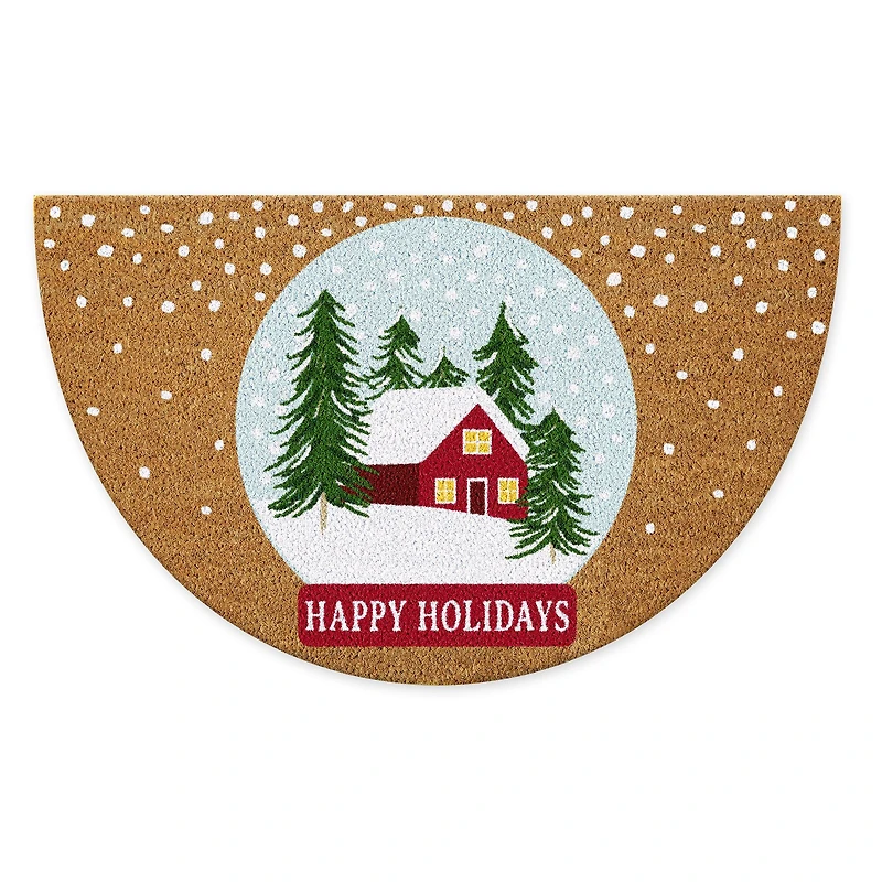 DII® Happy Holidays Snowglobe Doormat