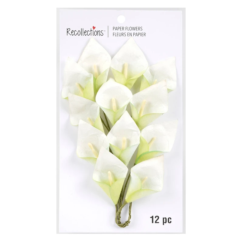 Calla Lily Paper Flowers by Recollections™, 12ct.