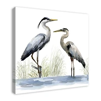 Heron Duo Canvas Wall Art
