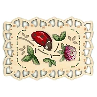 MP Studia Organizer Ladybug Cross Stitch On Wood Kit