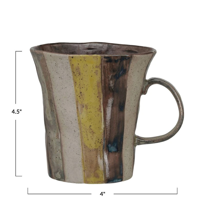 Hello Honey® 16oz. Rustic Striped Stoneware Mugs, 6ct.
