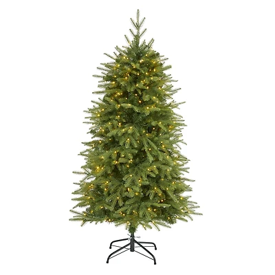 5ft. Pre-Lit Vancouver Fir Natural Look Artificial Christmas Tree with Clear LED Lights