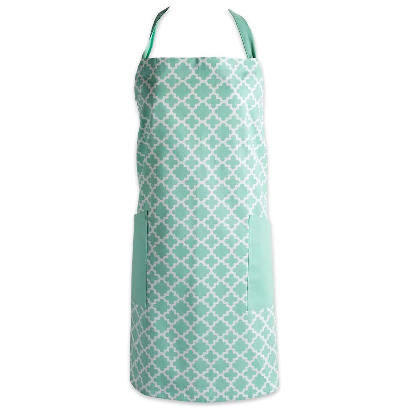 DII® Aqua Lattice Print 2-Pocket Apron