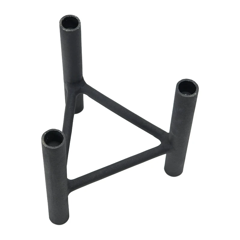 8'' Textured Metal 3 Taper Candle Holder