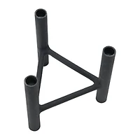 8'' Textured Metal  3 Taper Candle Holder