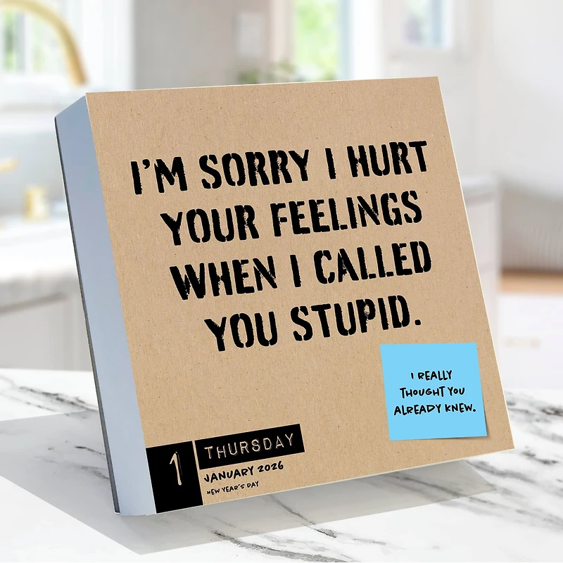 2026 Anti Affirmations/Daily Sarcasm Daily Desktop Calendar