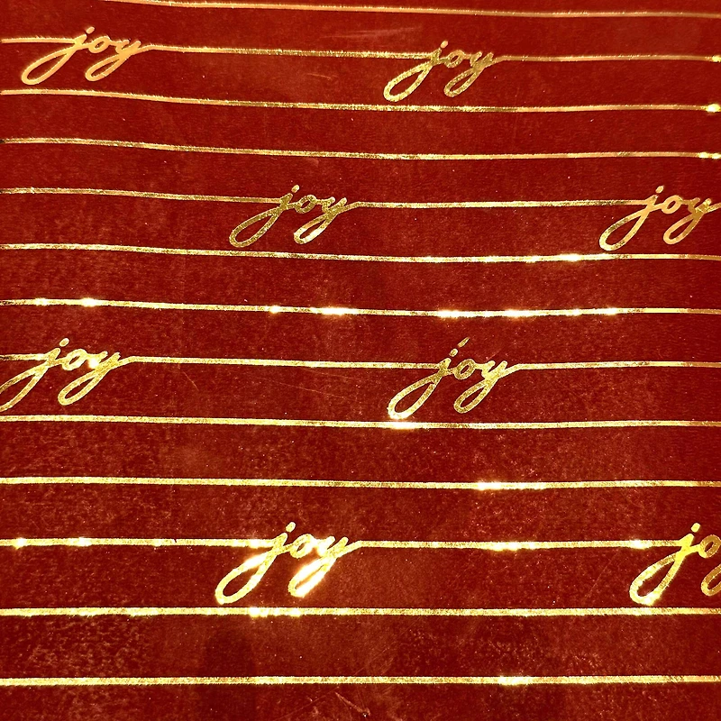 Burgundy & Gold Foil Joy Premium Gift Wrap by Celebrate It™