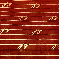 Burgundy & Gold Foil Joy Premium Gift Wrap by Celebrate It™