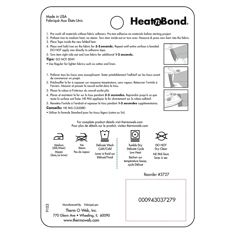 Heat n Bond® Hem Iron On Adhesive