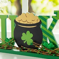Glitzhome® 15.75" St. Patrick'Lucky Wooden Table Decor