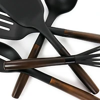 Gibson Home Branwyn Brown & Stainless Steel Handled Kitchen Tool Set, 5ct.