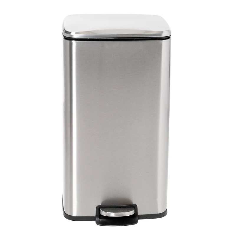 Honey Can Do Stainless Steel Step Trash Cans with Lid Set