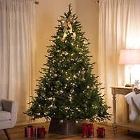 9ft. Pre-Lit Real Touch™ Cumberland Pine Artificial Christmas Tree, Warm White LED Lights