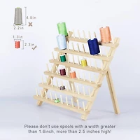 NEX™ Natural 60-Spool Wooden Sewing Thread Organizer Rack, 2ct.