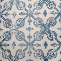 Bath Bliss Blue Lisbon Design PEVA Shower Curtain