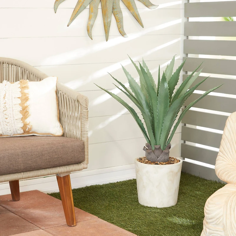 The Novogratz 2.5ft. Potted Beige Plastic Contemporary Artificial Foliage