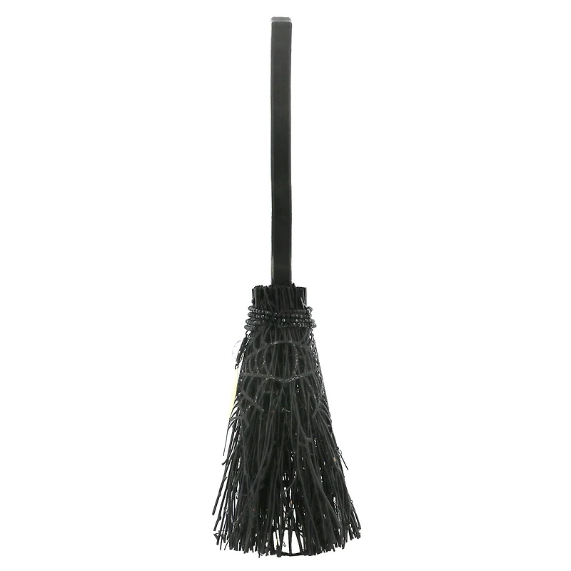 18.5" Black Witch's Broom with Moon Tabletop Décor by Ashland®
