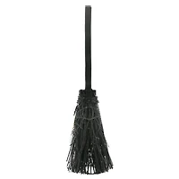 18.5" Black Witch's Broom with Moon Tabletop Décor by Ashland®