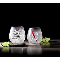 JoyJolt® Star Wars™ 15.oz. New Hope Darth Vader Red Lightsaber Stemless Drinking Glass, 2ct.