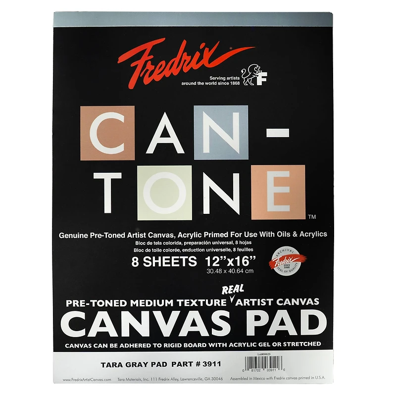 Fredrix Creative Series 12" x 16" Can-Tone Canvas Pad