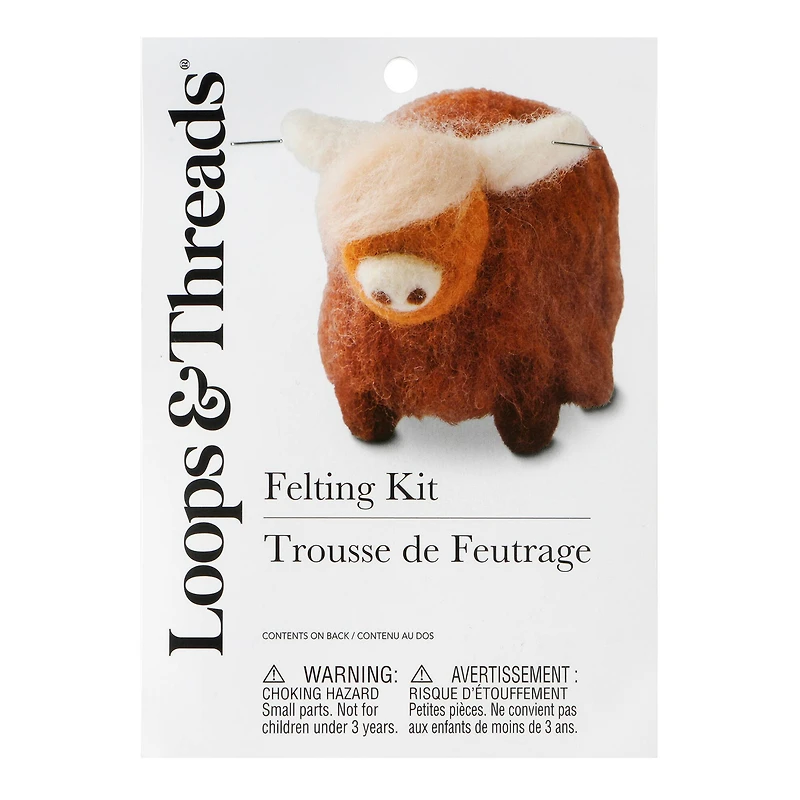 Highland Cow Felting Kit by Loops & Threads®
