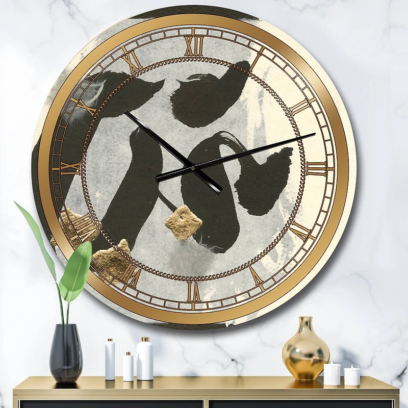 Designart 'Glam Collage I Glam Wall Clock