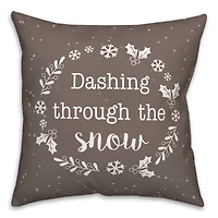 Dashing Through the Snow 18" x 18" Spun Poly Pillow