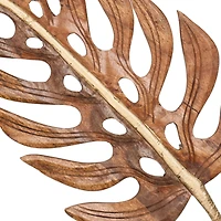 Brown Mango Wood Coastal Leaf Wall Décor Set